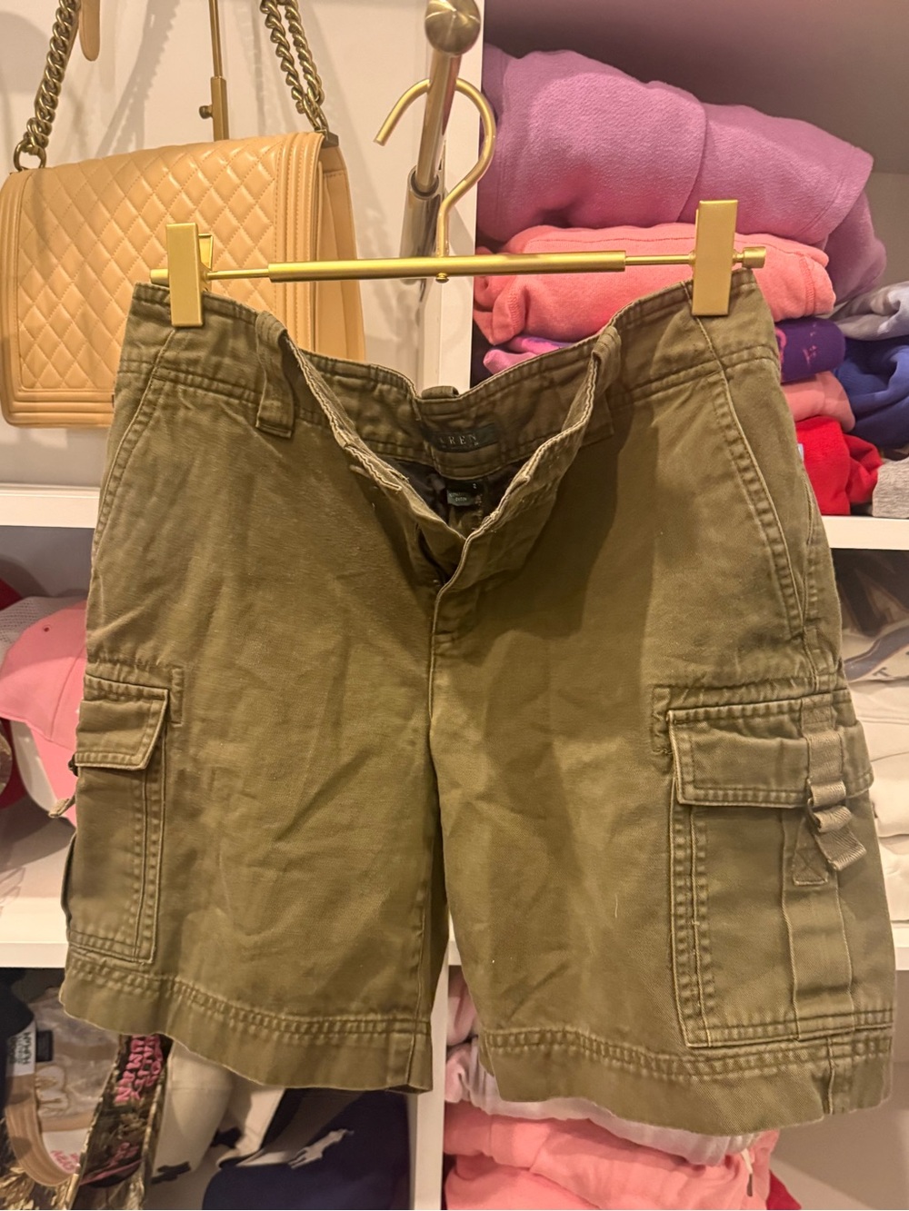 Lauren Ralph Lauren Olive Cargo Shorts - Women's Utility Style